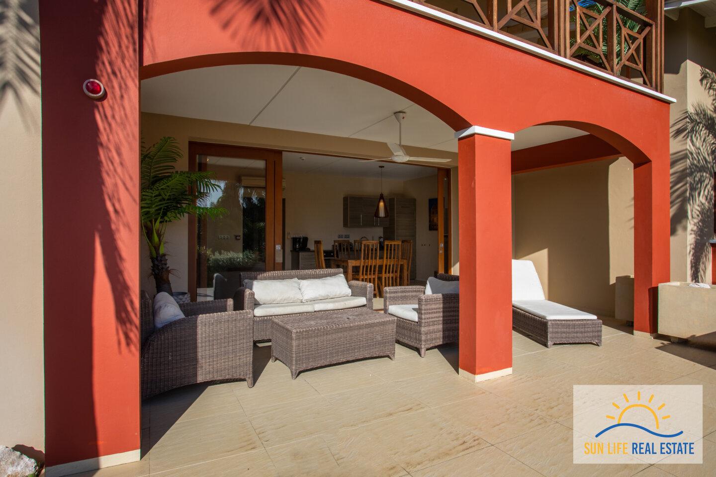 Beautiful two bedroom apartment with private beach area