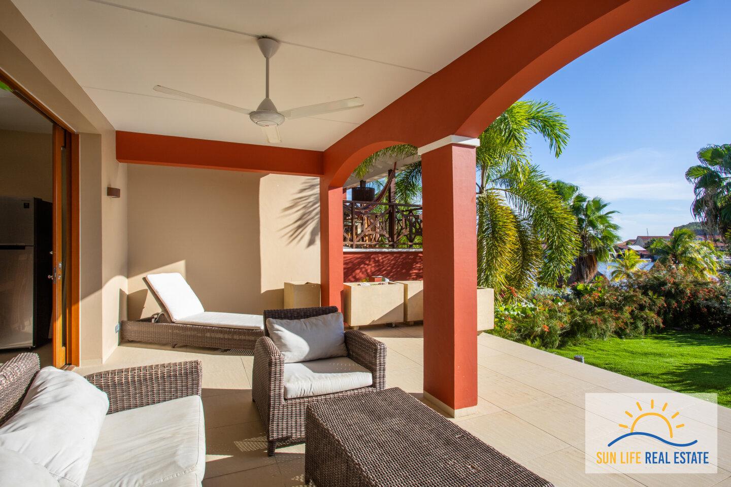 Beautiful two bedroom apartment with private beach area