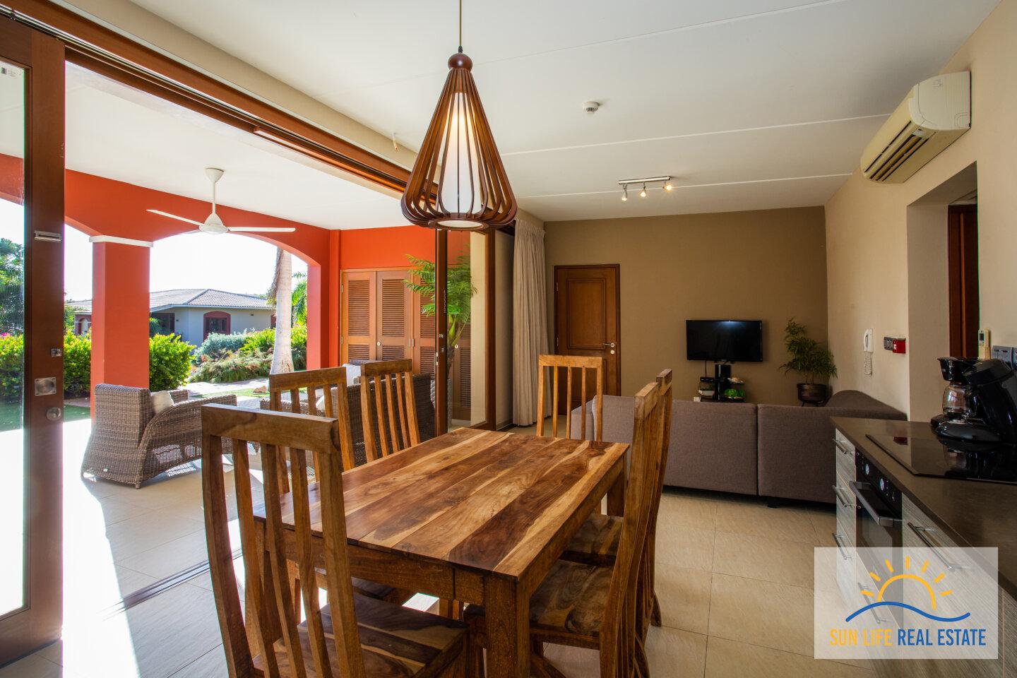 Beautiful two bedroom apartment with private beach area