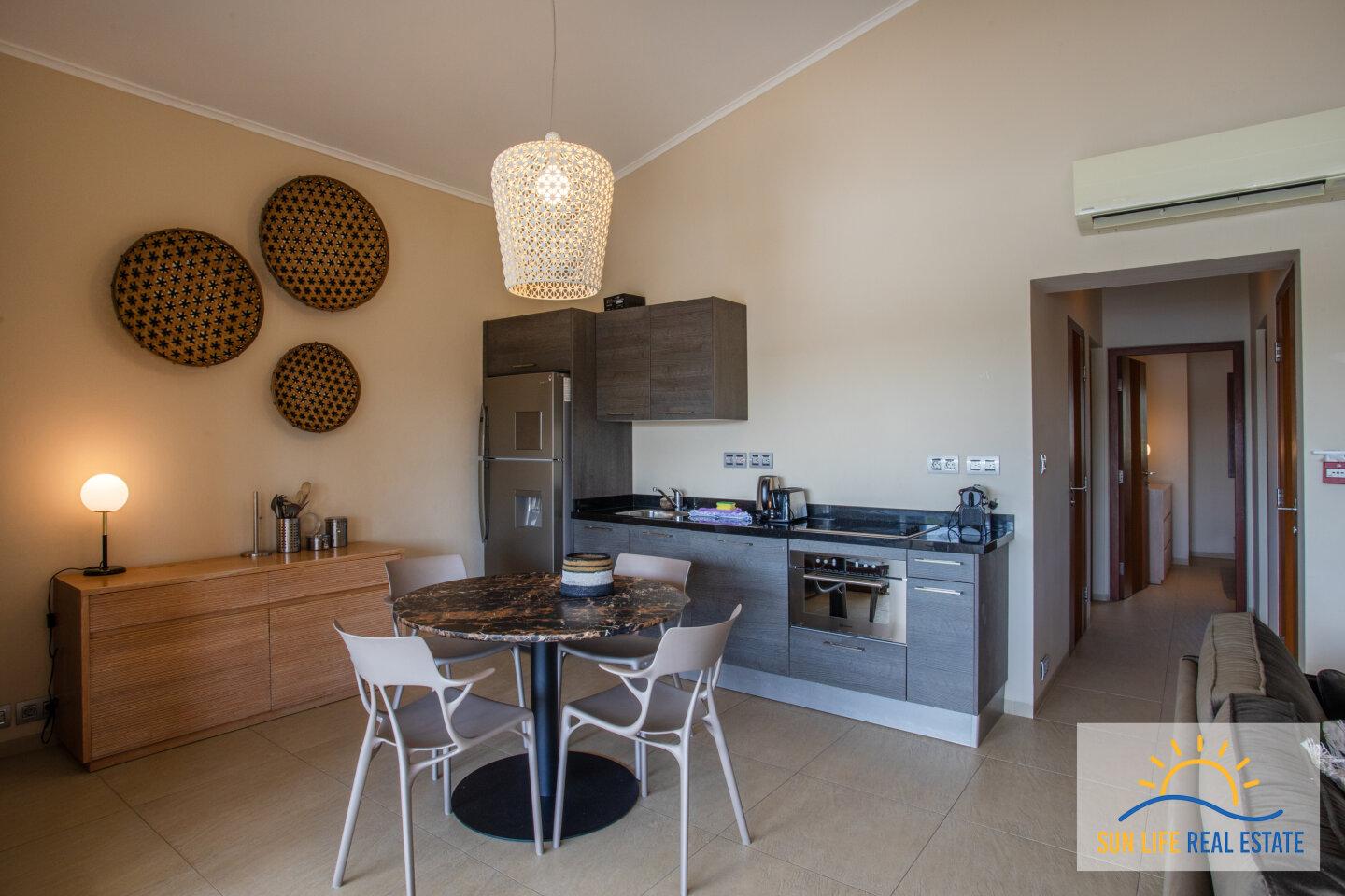 Waterfront apartment located on the first floor on a private beach