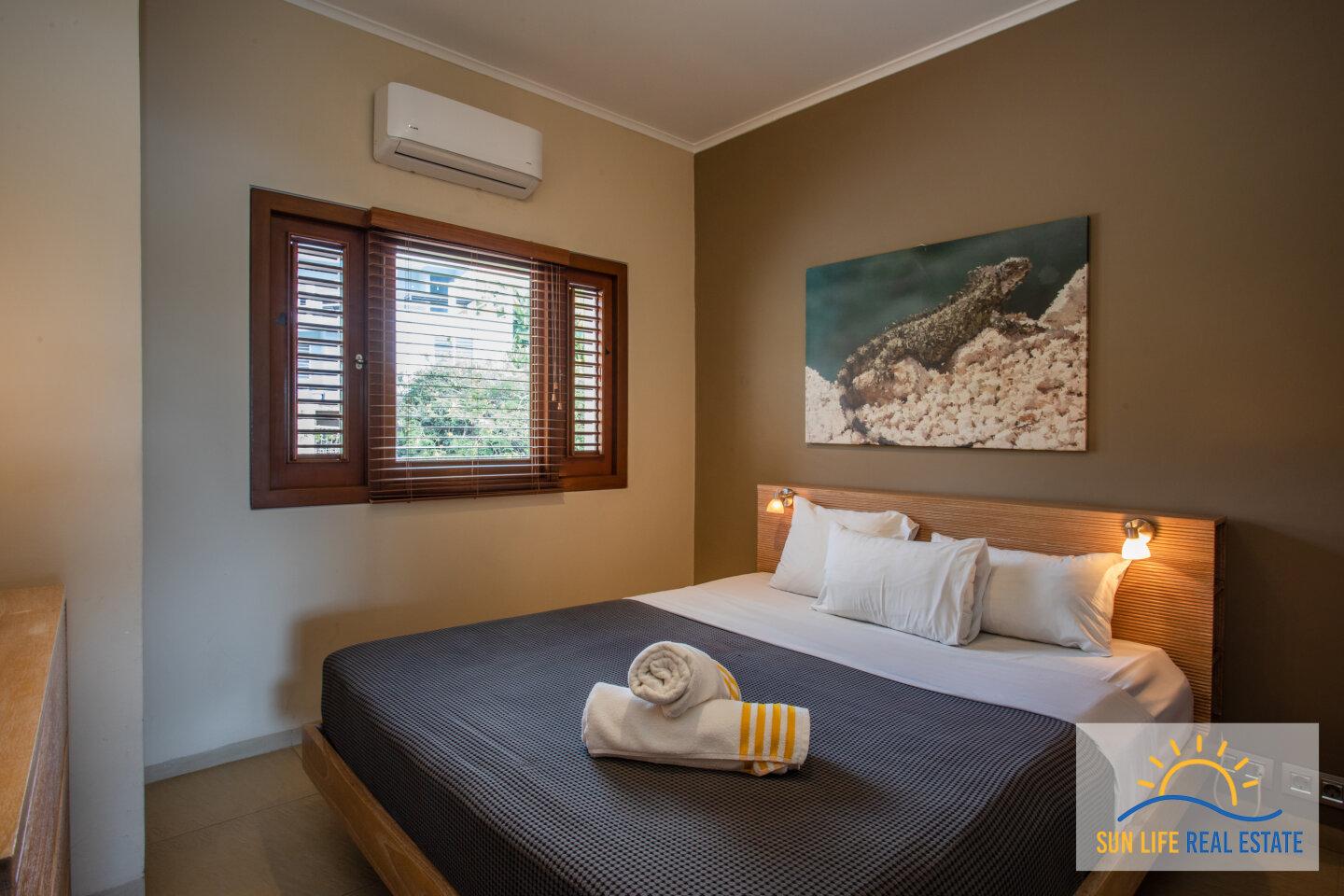 Waterfront apartment located on the first floor on a private beach