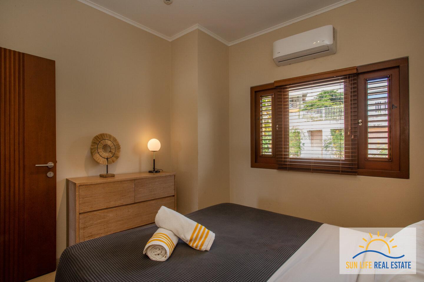 Waterfront apartment located on the first floor on a private beach