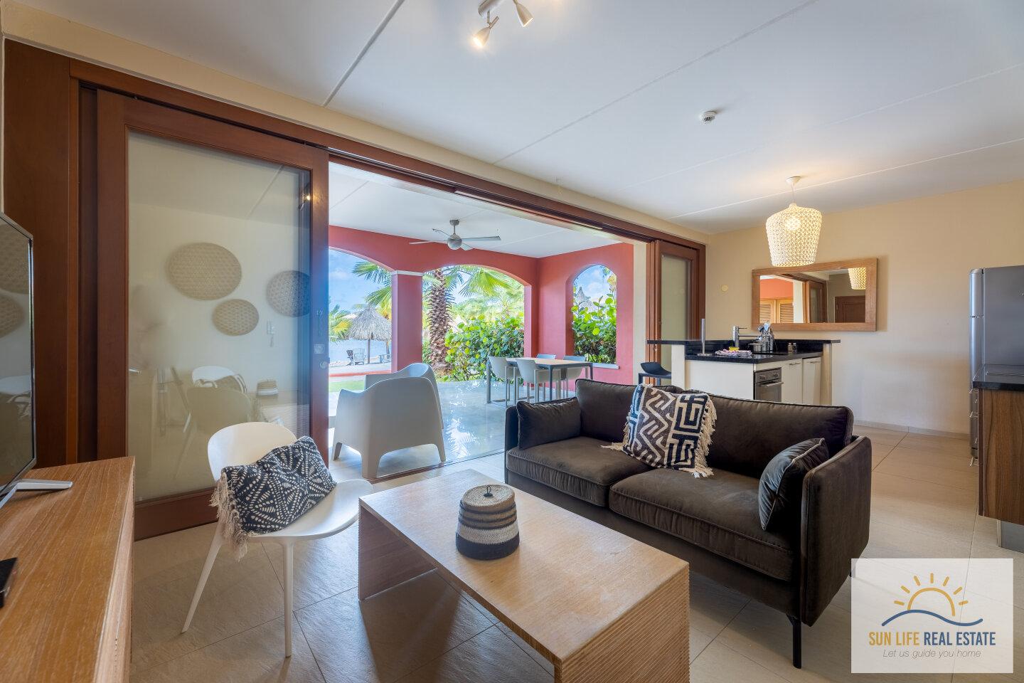 Ground Floor Apartment with Views to Spanish Waters in a Resort with Private Beach For Sale